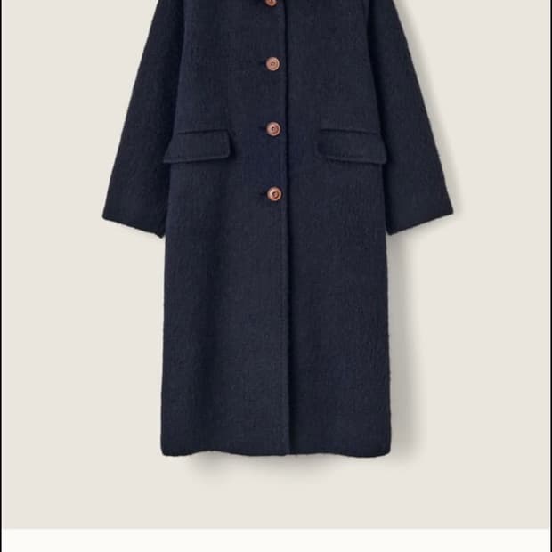 시엔느 알파카 코트 네이비