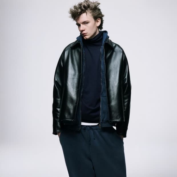 25aw Leather Sports Jacket