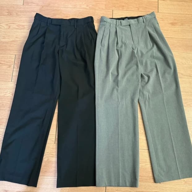 (30 size) 무탠다드 리얼 와이드 히든 밴딩 슬랙스 2개 일괄