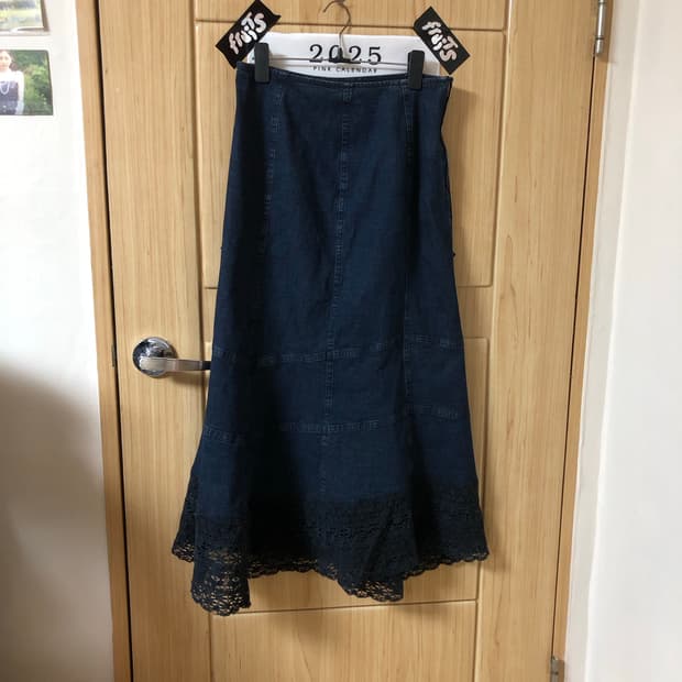 데님 레이스 맥시 스커트 🌁 