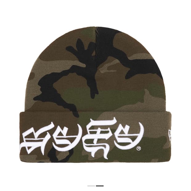 슈프림 뉴에라 블랙레터 비니 우드랜드 카모 - 25SS