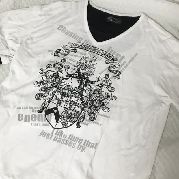 일본빈티지 펑크 반팔 와투케 y2k