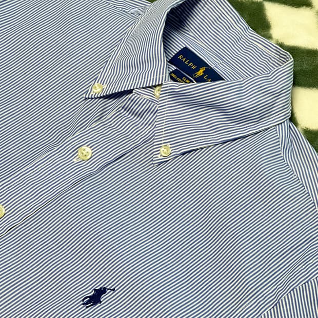 [정품]폴로 랄프로렌 스트라이프 셔츠 슬림핏 S