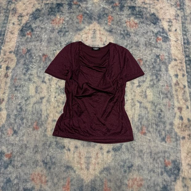 Tornado mart draping leopard half top