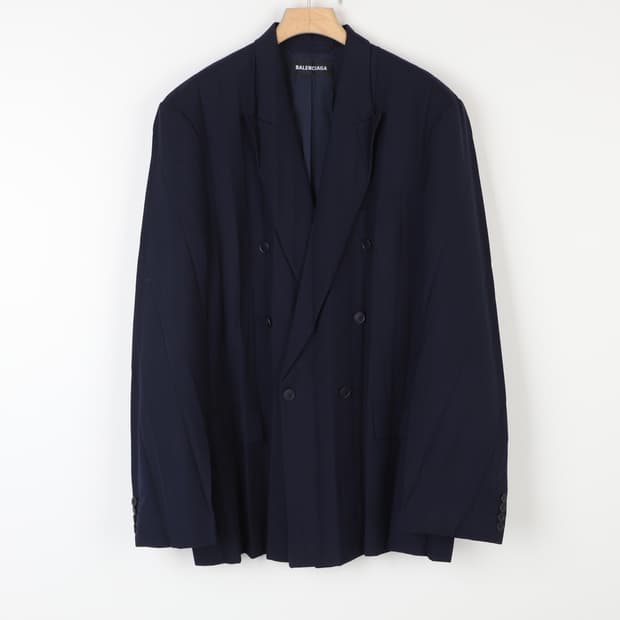 48 / Balenciaga 발렌시아가 오버사이즈 플리츠 더블 블레이저