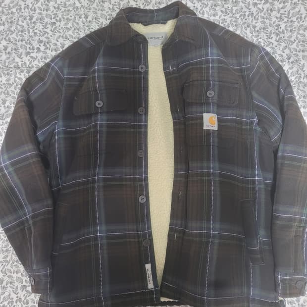 칼하트wip 에이든 체크 셔츠자켓