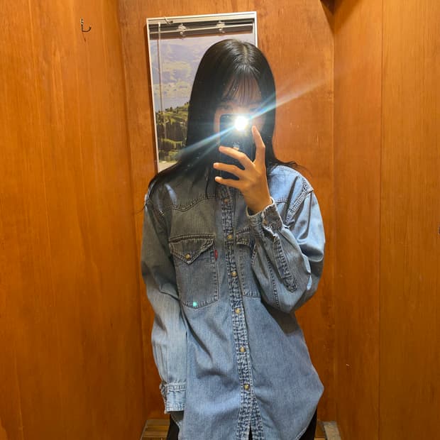 (S) 90s Levi's 리바이스 코튼 데님 셔츠
