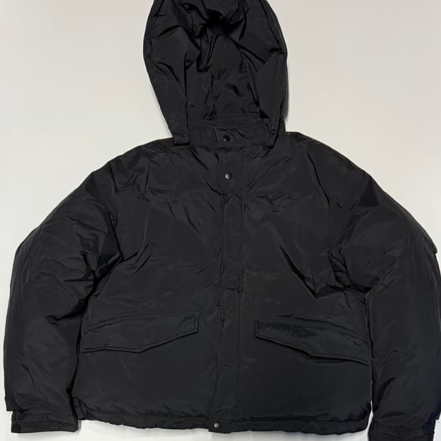 라퍼지스토어 덕 다운 푸퍼 크롭 후드 숏패딩 s 여성도가능!