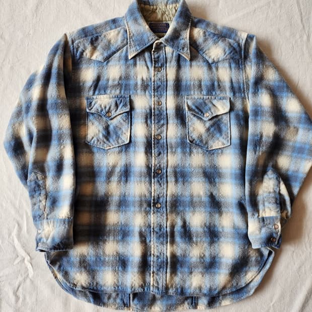 60-70s pendleton western ombre shirt