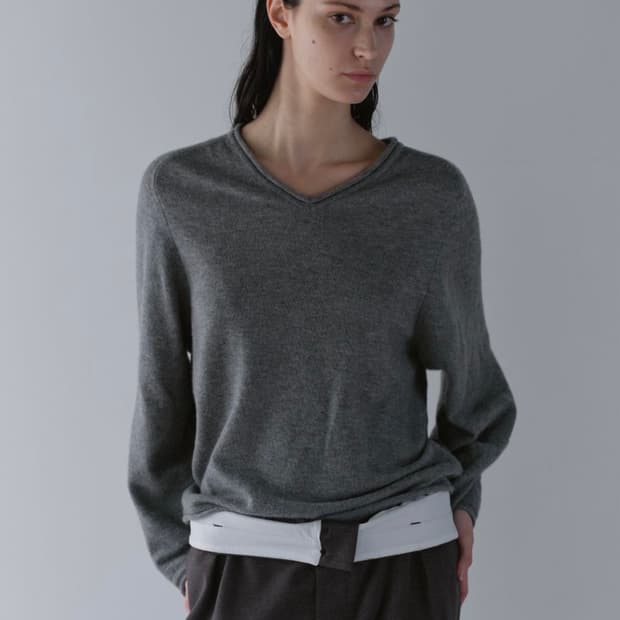 오브헤덴 v-neck wool knit