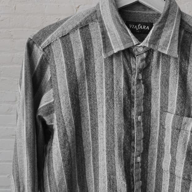 빈티지 울 스트라이프 셔츠