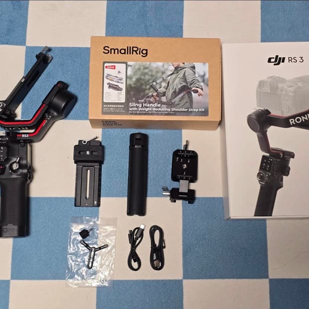 DJI RS3 카메라 짐벌 스몰리그 스트랩 사이드 핸들 + 세로 플레이트