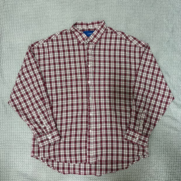 체크 셔츠 레드 새상품