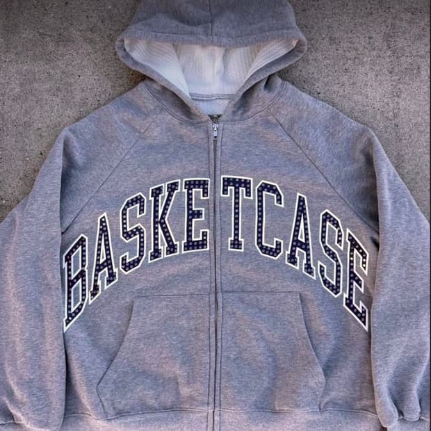 basketcase 스터디드 써멀 후드집업 L