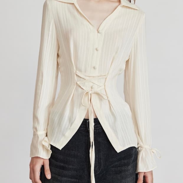 코르셋 레이스 셔츠