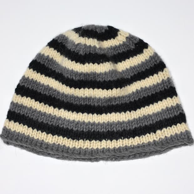 [Nepal] Wool Striped Beanie