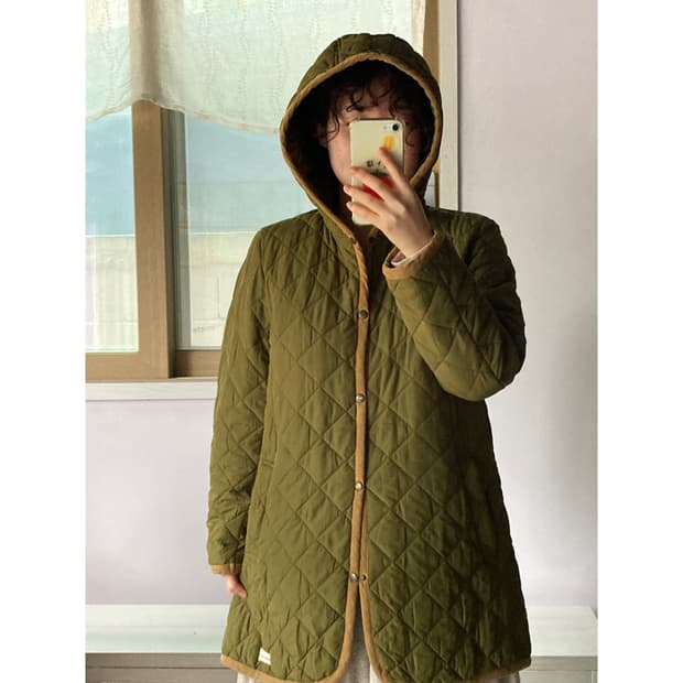 sm2 카키 퀄팅 자켓