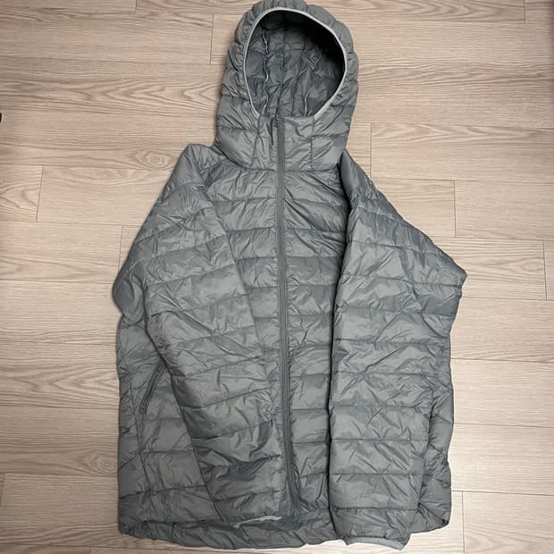 무신사 피인오 경량패딩 그레이 M