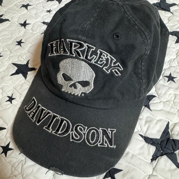 할리 데이비슨 빈티지 스컬 볼캡
