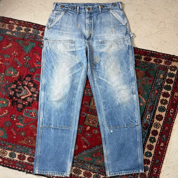 00’s USA OG 칼하트 데님 더블니 팬츠 칼하트 B07 썩블니