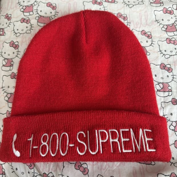 19FW 슈프림 1-800 비니 레드