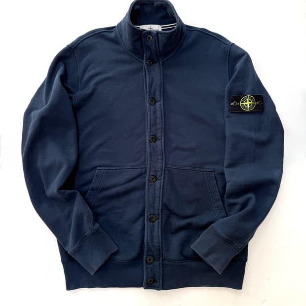 Stone Island 스탠드넥 버튼 스웻 가디건