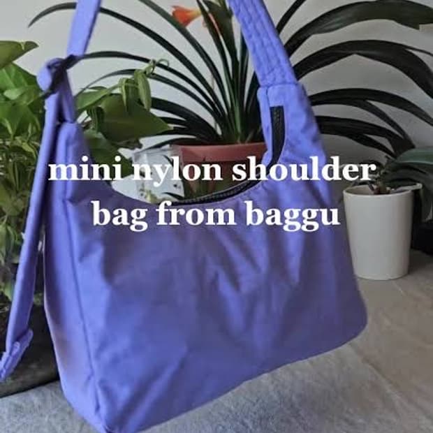 baggu 바쿠백 미사용 새거 페리윙클 미니 나일론 숄더백
