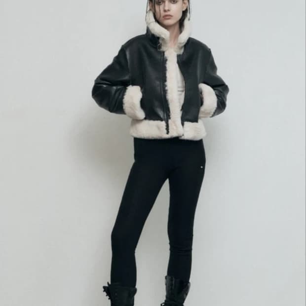 보헤미안서울 23fw 슬림핏 시어링 무스탕
