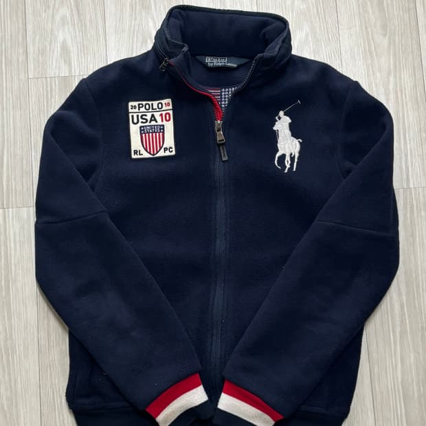 폴로 성조기 후리스