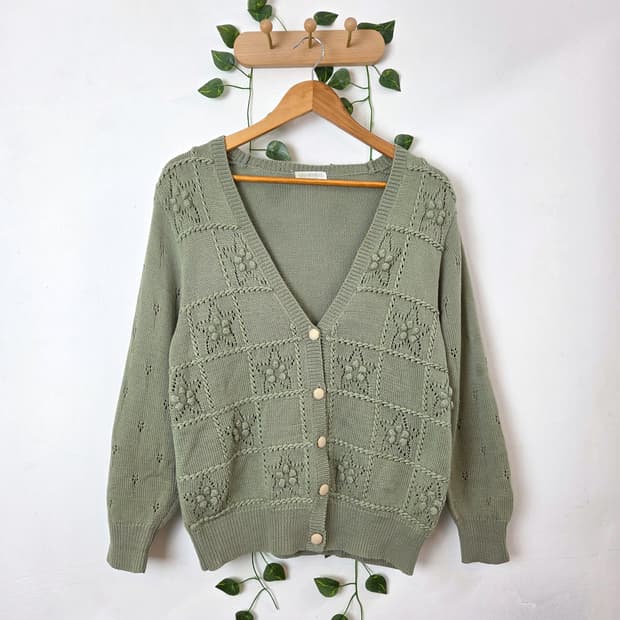 뮤트 민트 가디건