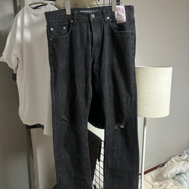 네이버후드x루커 흑청 데님32