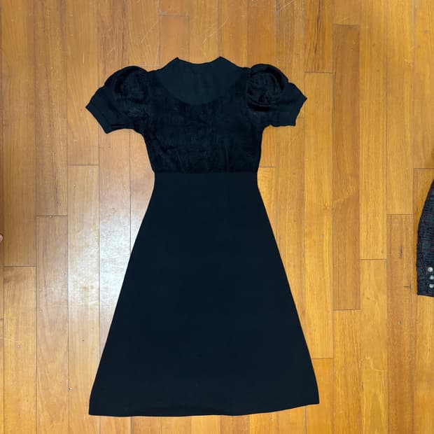 띠어리 블랙 니트 롱 원피스