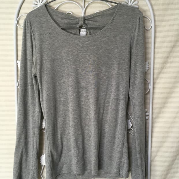 빈티지 그레이 리본 티셔츠 y2k 스트릿 갸루 펑키 일본빈티지682