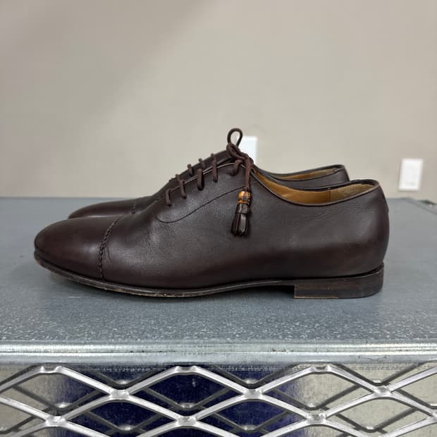 구찌 레더 옥스포드 브라운 6