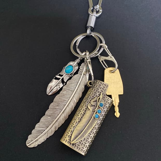 에스닉 깃털 키링