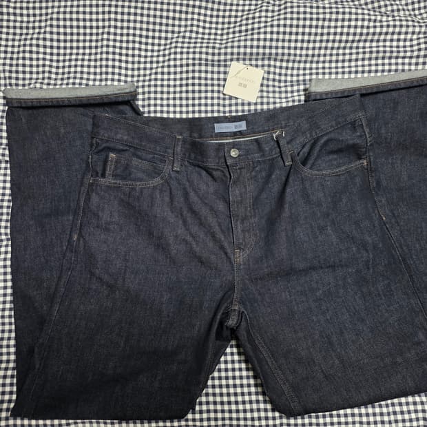 유니클로 JW앤더슨 셀비지진 긴기장 38