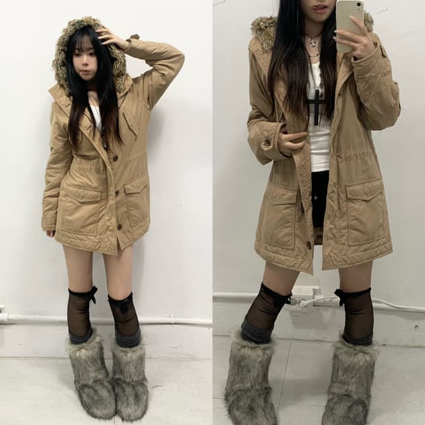 [CROCODILE] 크로커다일 울프죠 베이지 야상 자켓