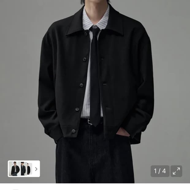 (새상품)(M) 드로우핏 도브 울 미니멀 라인 자켓 BLACK 판매