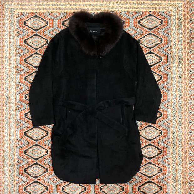 아다모 블랙 알파카100 코트 여성66