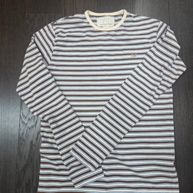 ERL 스트라이프 롱 슬리브 티셔츠 XL