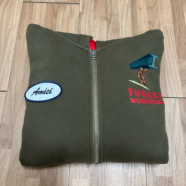 FUGAZI 푸가지 후드집업 BEAM ZIP HOODIE BROWN