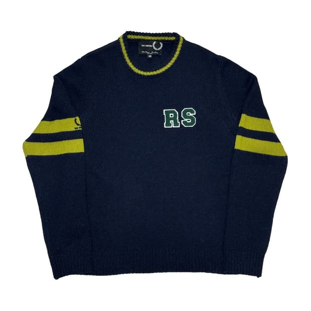 13AW 라프시몬스 X 프레드페리 RS패치 니트