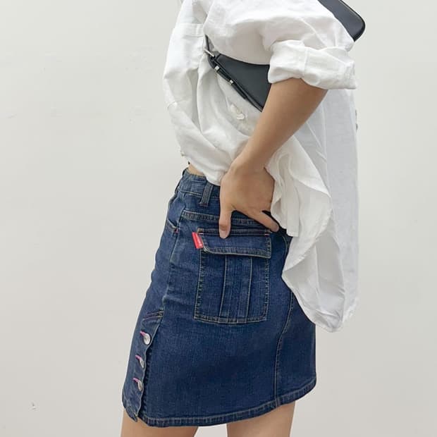 courreges / 꾸레쥬 데님 스커트