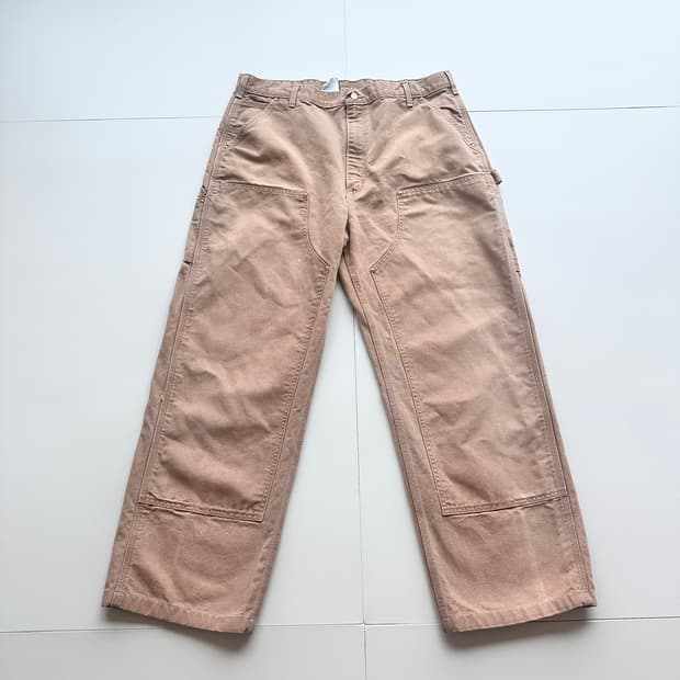 90s 칼하트 더블니 팬츠 made in usa B01 BRN