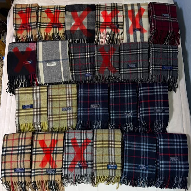 버버리 정품 체크 머플러 목도리 공용