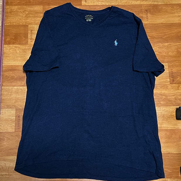 POLO 폴로 랄프로렌 남자 브이넥 빅사이즈 반팔티 네이비 3XL 115
