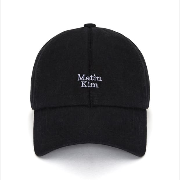 (급처) 마뗑킴 미니 로고 데님 볼캡 블랙