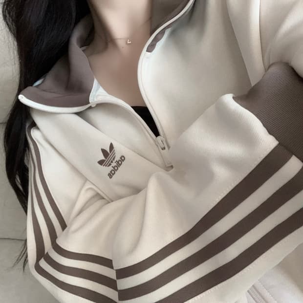 아디다스 크림초코 브라운 투웨이 져지