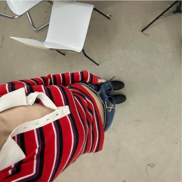 plzproject stripe knit tee