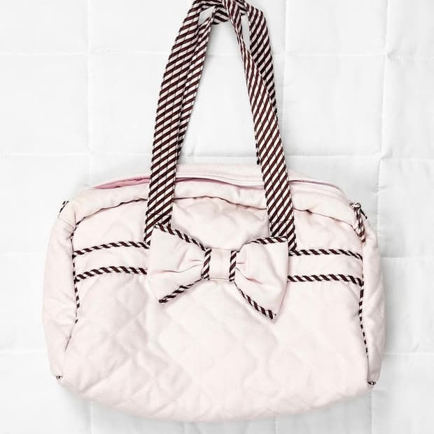 나라야 핑크 초코 리본 백 가방 히메갸루 라떼갸루